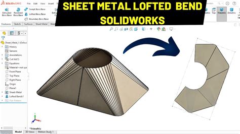 solidworks convert to sheet metal cylinder|sheetmetal cone solidworks.